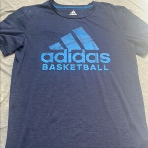 Adidas Kids Blue Basketball T-Shirt